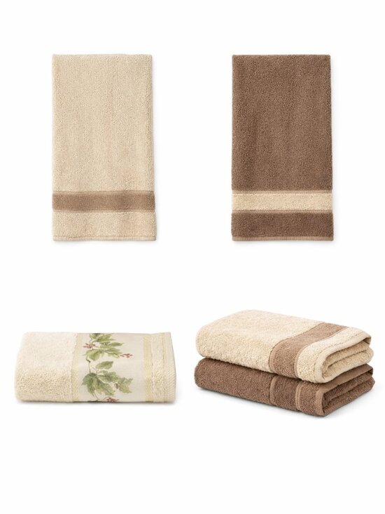 Fieldcrest Other - Fieldcrest Bath Towels (Set of 2) in Taupe/Cream (Reversible), Like New